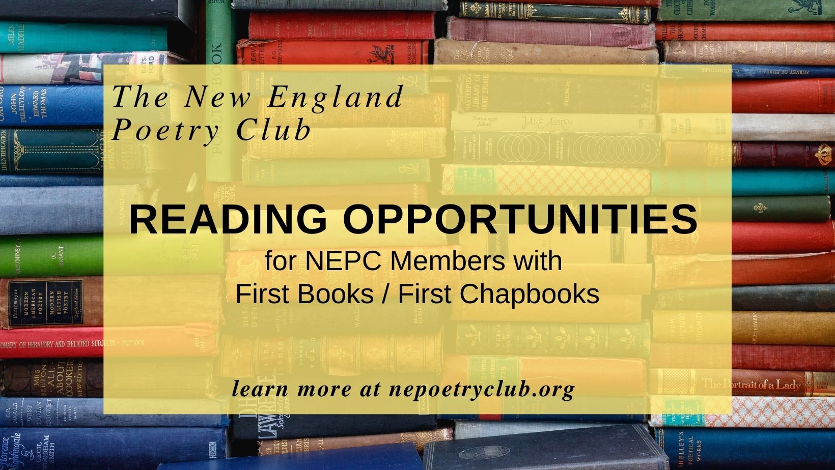 Reading Opportunities for NEPC Members with First Books/First Chapbooks