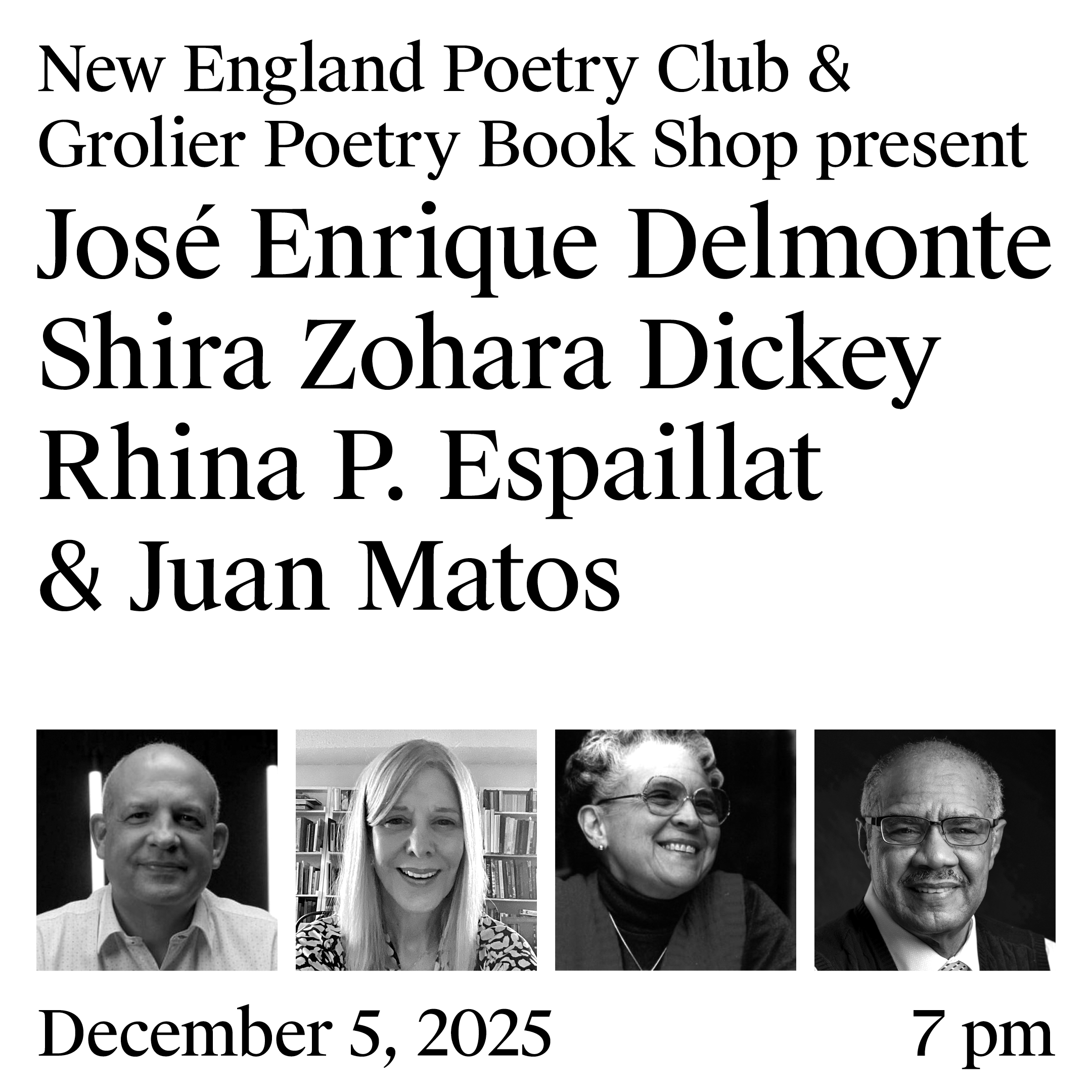 José Enrique Delmonte, Shira Zohara Dickey, Rhina P. Espaillat and Juan Matos