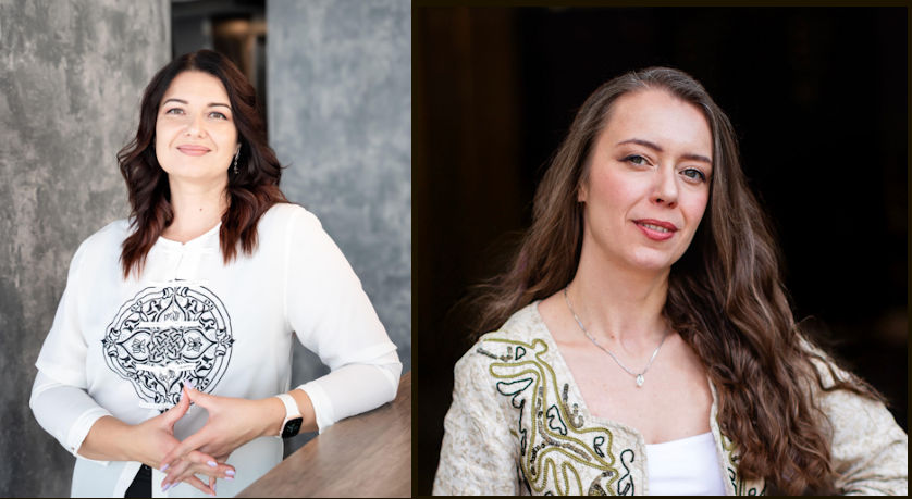 Photographs of Mariya Tytarenko and Yuliya Musakovska