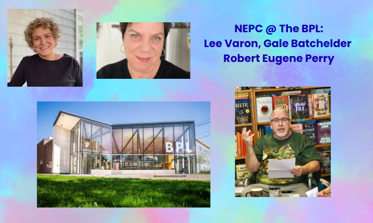 Photographs of Lee Varon, Gale Batchelder, Robert Eugene Perry, with library exterior